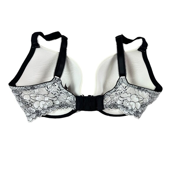 Victoria's Secret Dream Angels Perfect Coverage Bra 32DD White w Black Lace - Picture 4 of 10